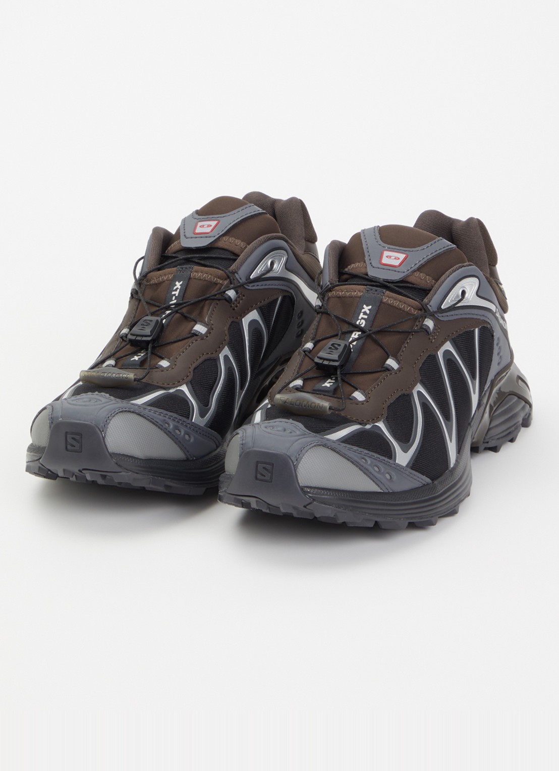 Salomon XT-Whisper Gore-Tex sneaker met mesh details - detail 3 donkerbruin