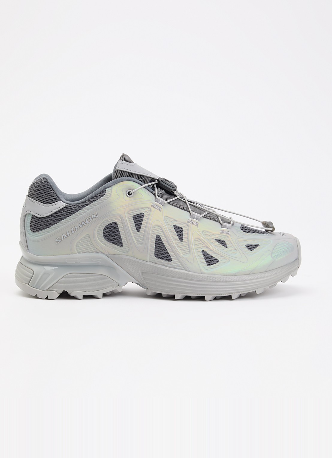 Salomon XT-Whisper sneaker met mesh details - voorkant grijs