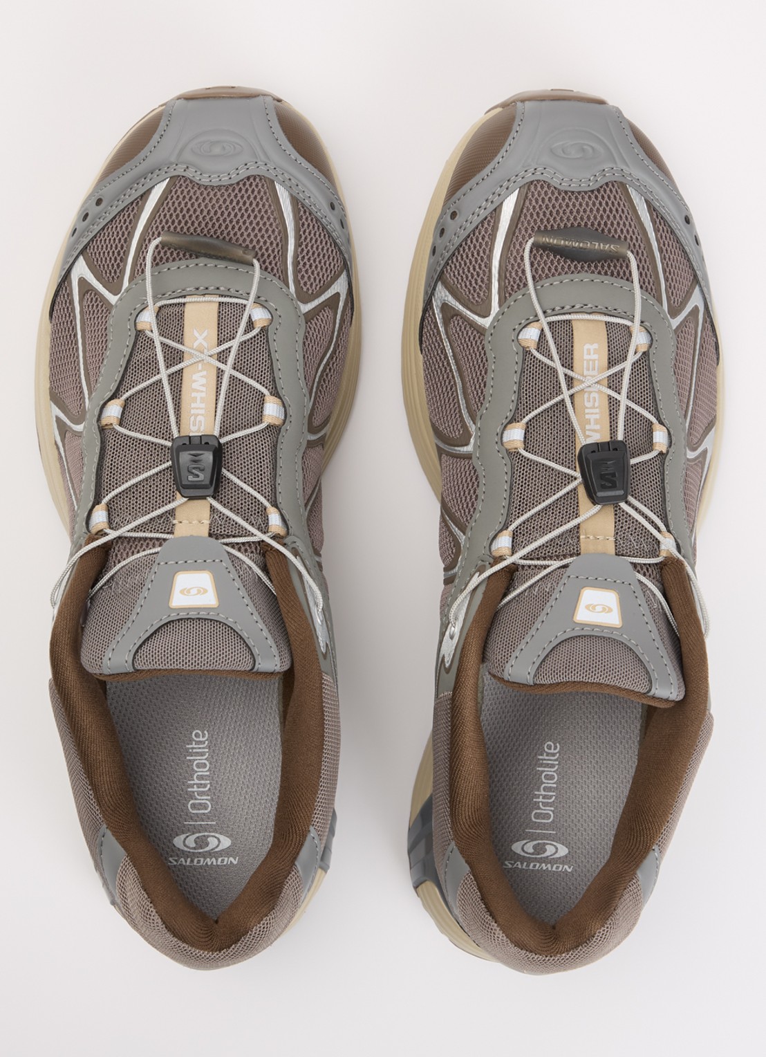 Salomon XT-Whisper sneaker met mesh details - detail 3 lichtbruin