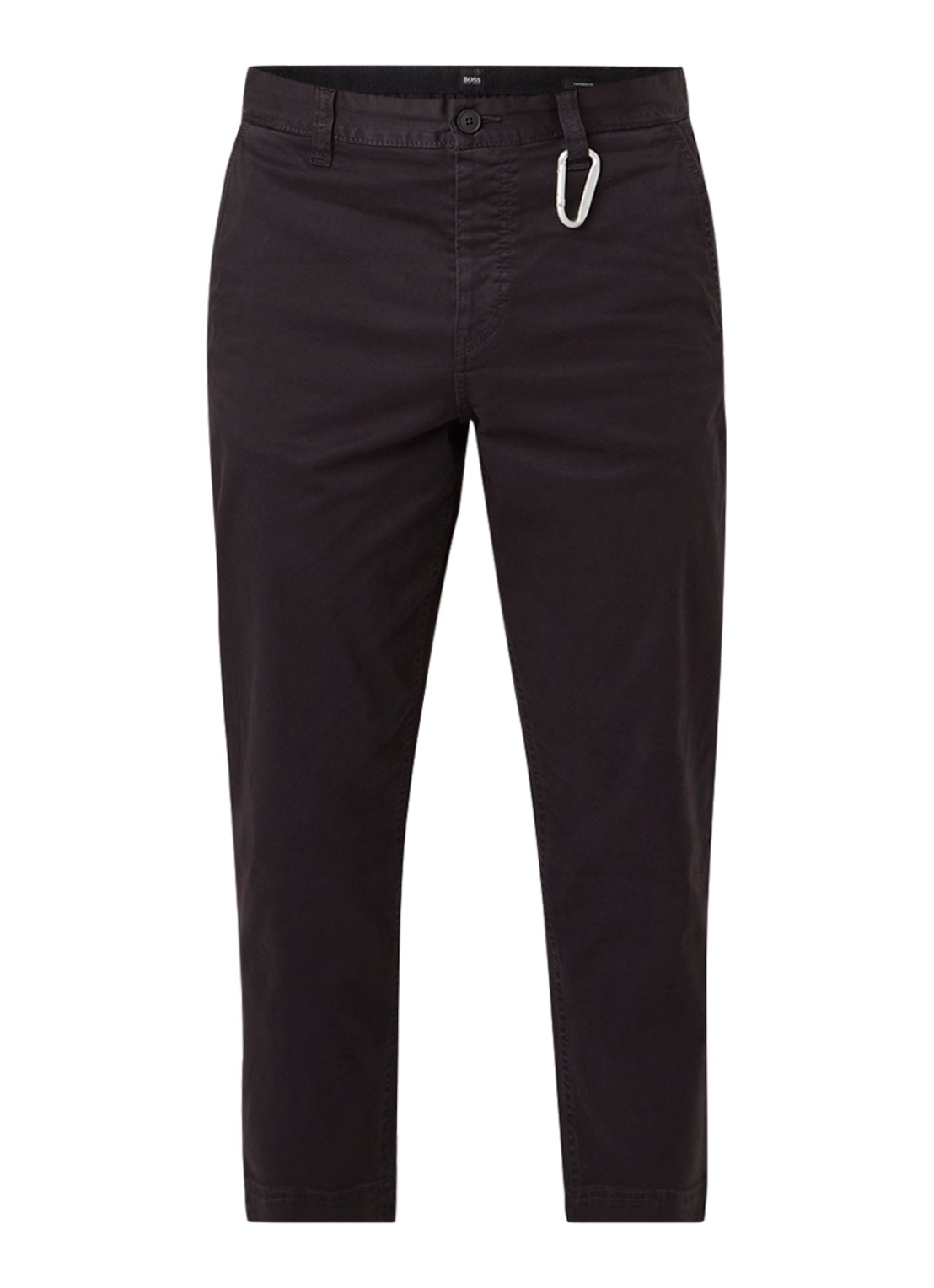 Salt tapered fit chino van katoen - voorkant 5 zwart