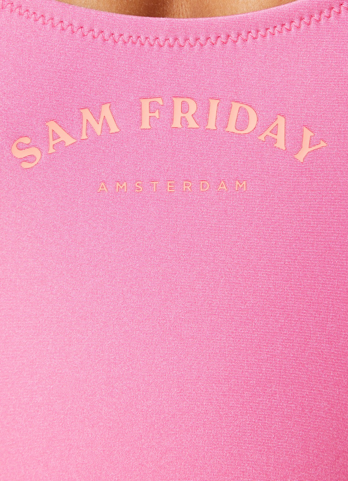 Sam Friday Aloha badpak met logo en metallic finish - detail 3 roze