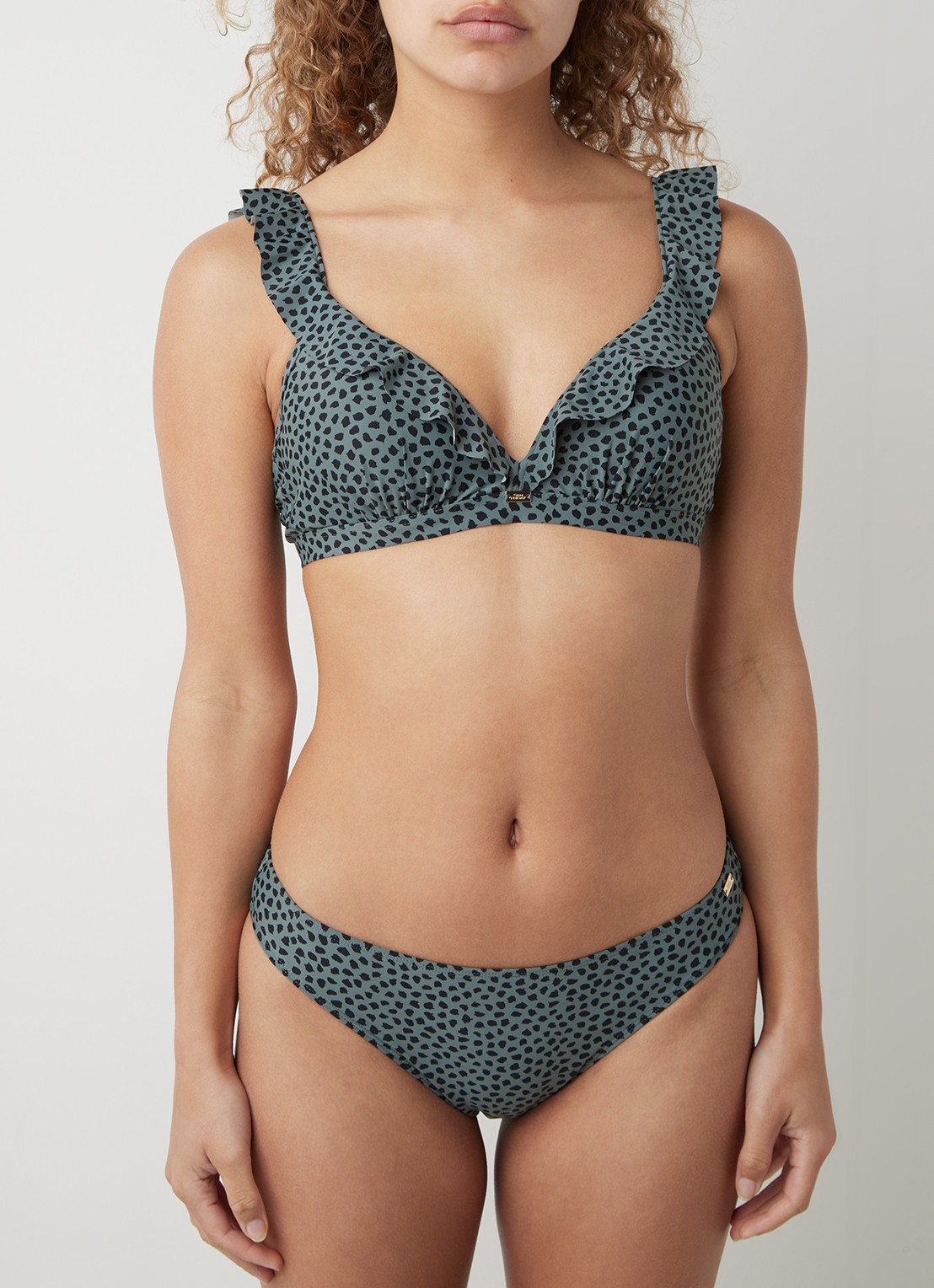 Sam Friday Cape voorgevormde bikinitop met beugel - voorkant 4 olijfgroen