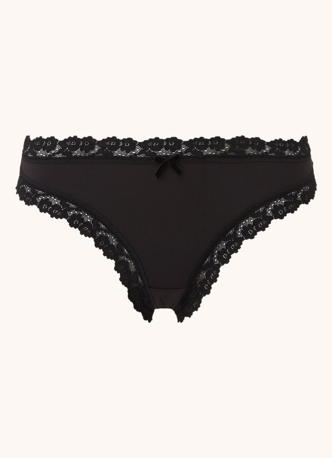 Sam Friday Chloe tanga met kant - voorkant 2 zwart