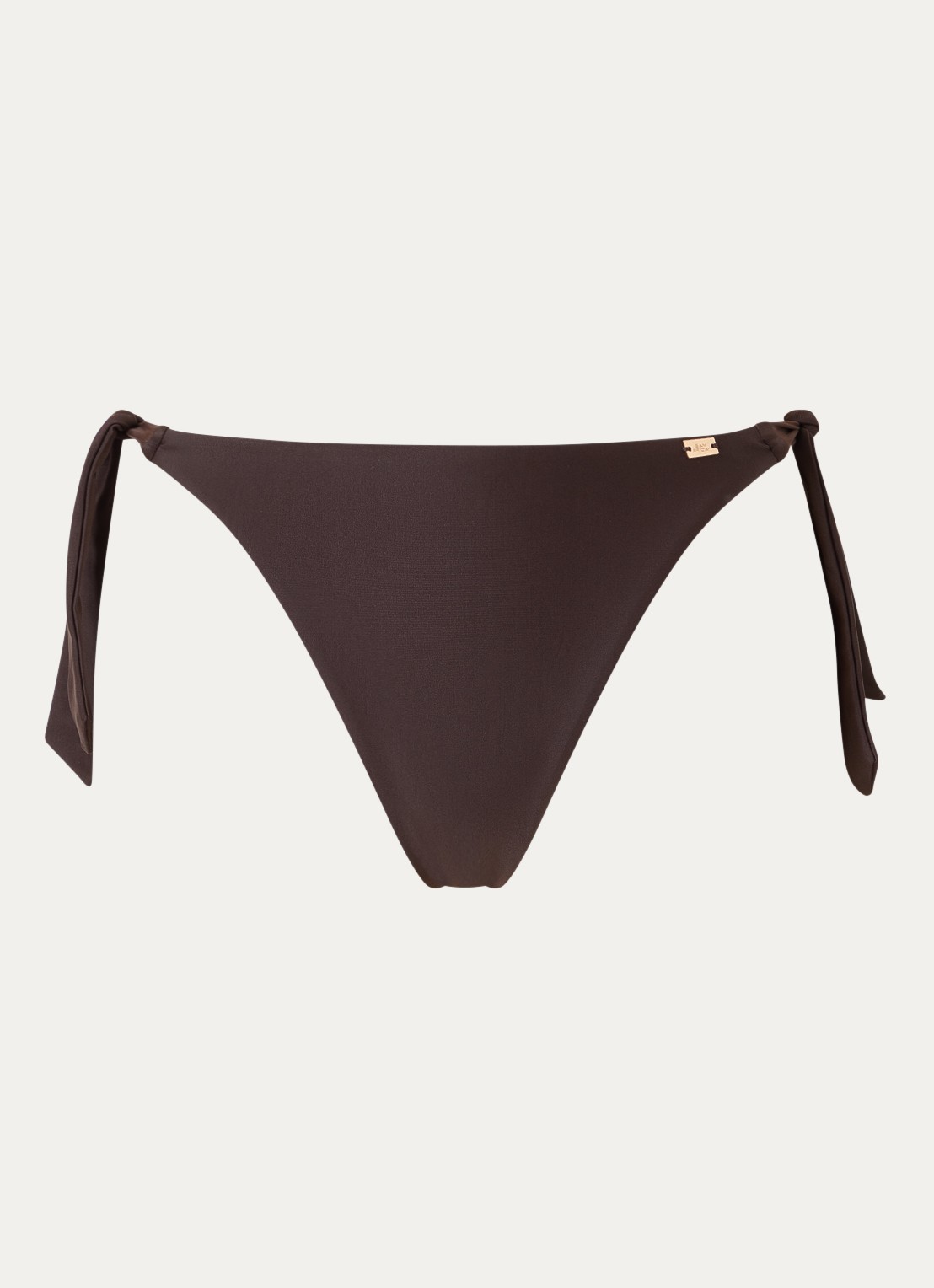 Sam Friday Ipanema brazilian bikinislip met gestrikt detail - voorkant 4 donkerbruin