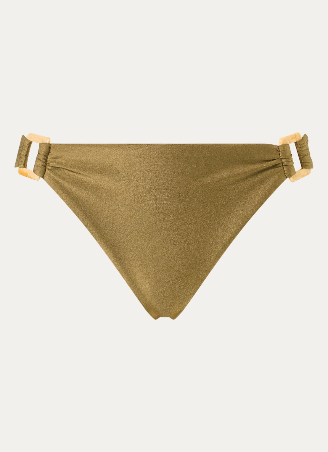 Sam Friday Isla bikinislip met metallic finish - voorkant 2 mosgroen