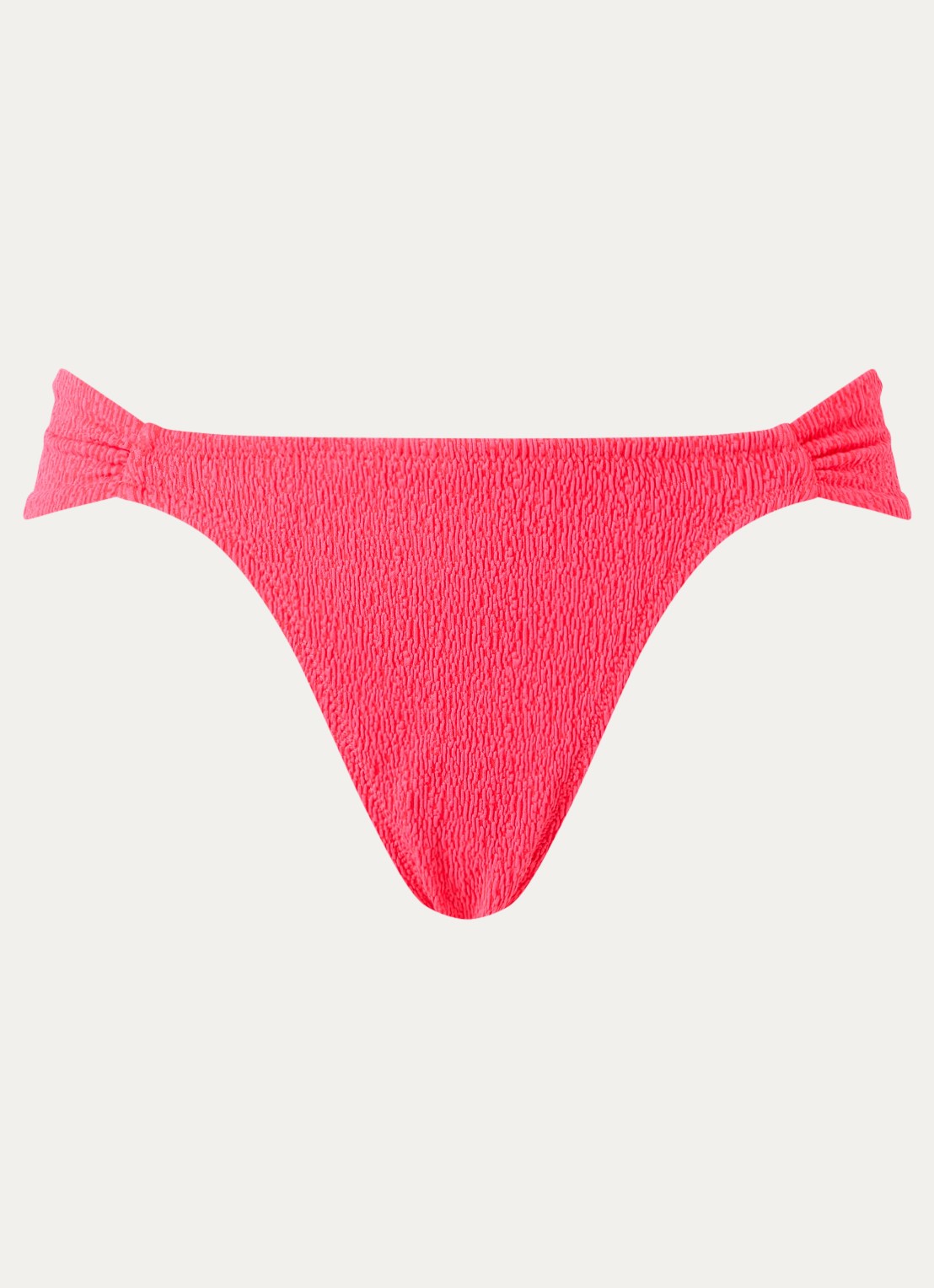 Sam Friday Kai bikinislip met plooidetail - voorkant neonroze