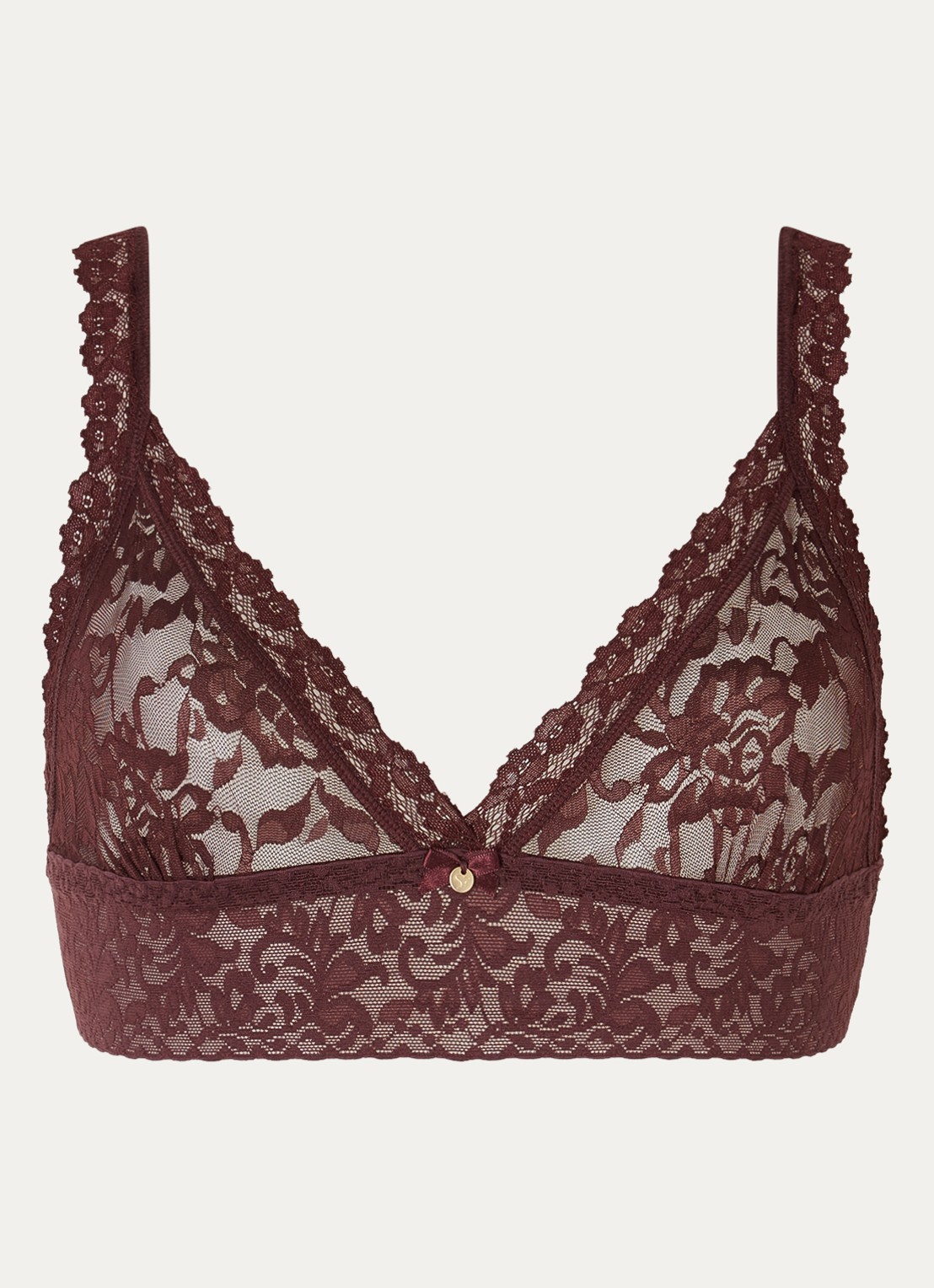 Sam Friday Lacey bralette van kant - voorkant 4 aubergine