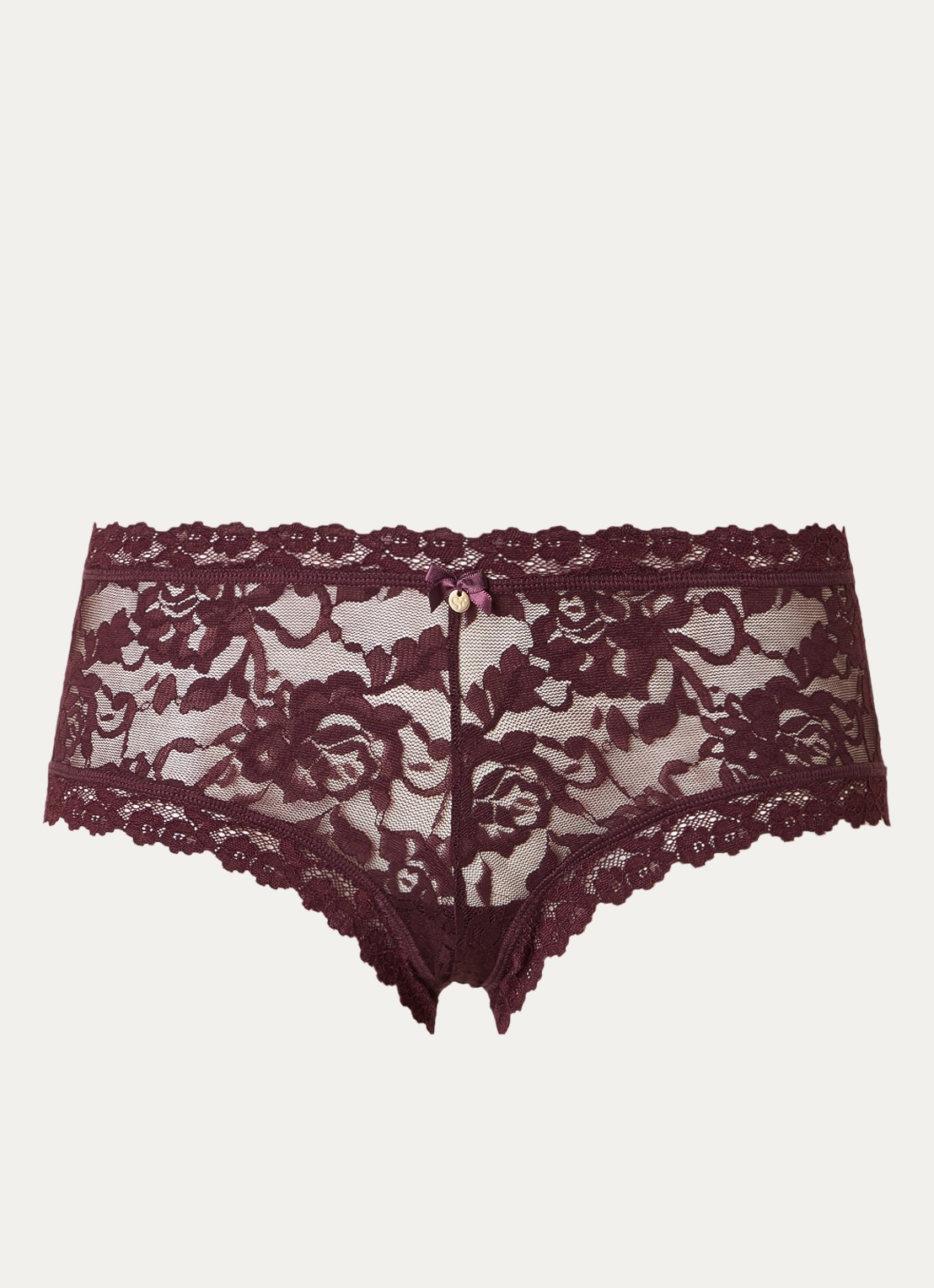 Sam Friday Lacey shorty van kant  - voorkant 4 bordeauxrood