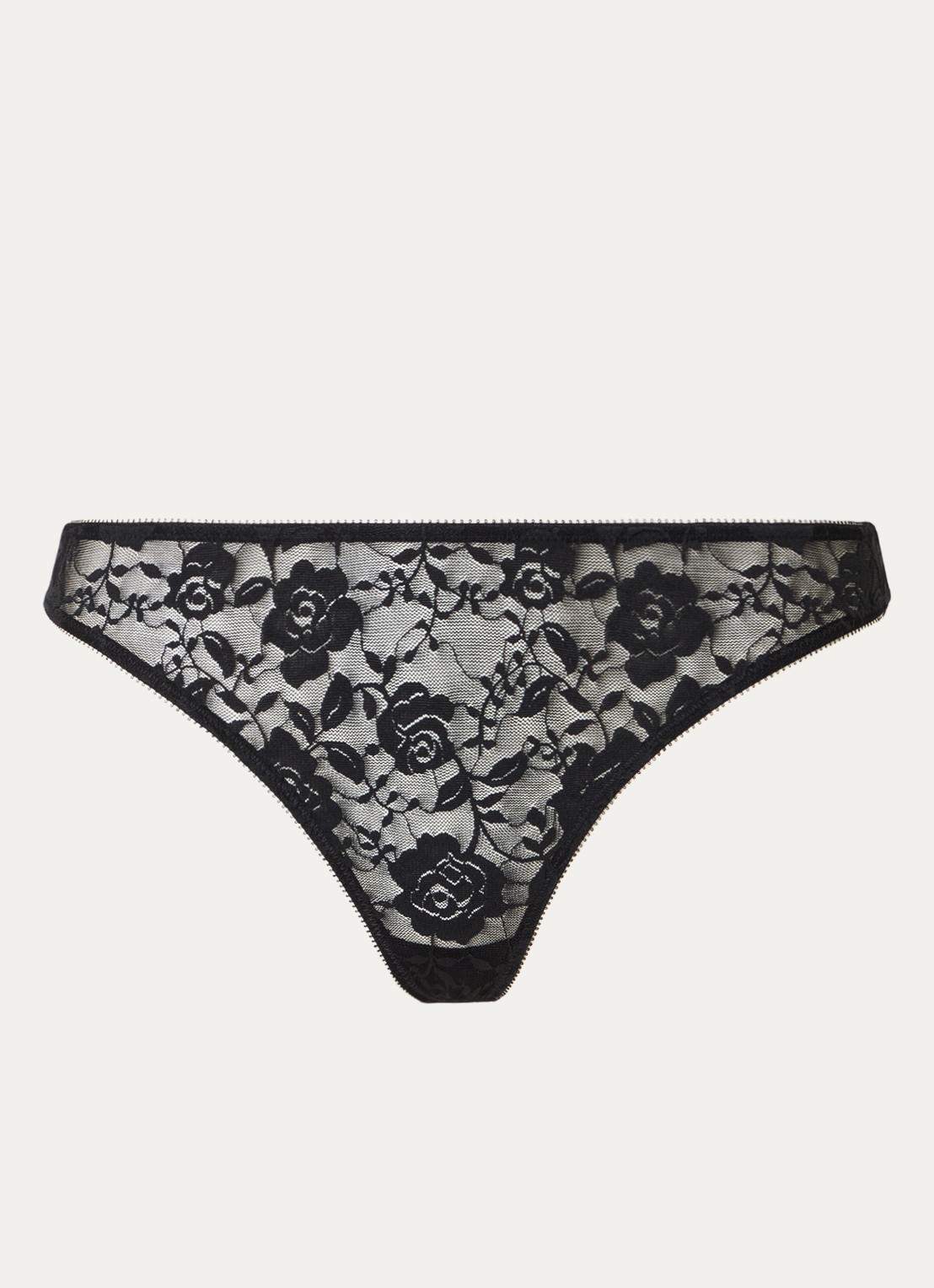 Sam Friday Lacey string van kant  - voorkant zwart