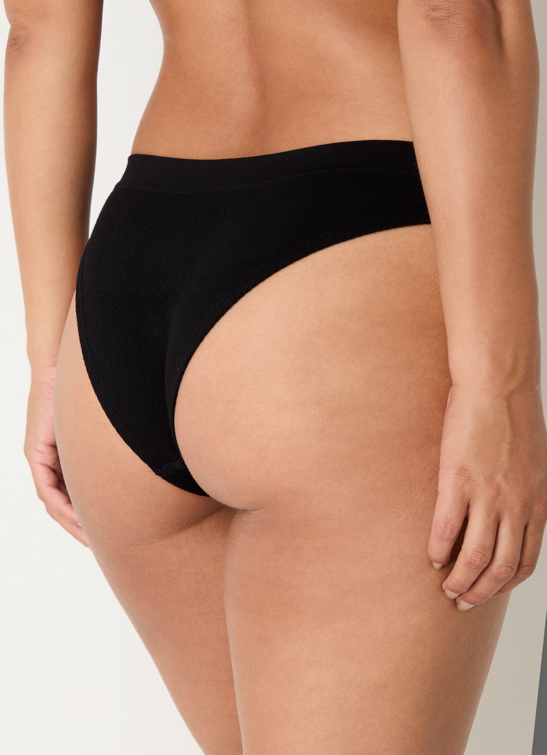 Sam Friday Lucy slip met ribstructuur - achterkant 5 zwart