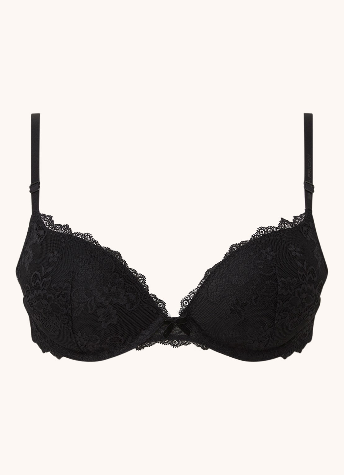 Sam Friday Polly push-up bh met kant - voorkant zwart