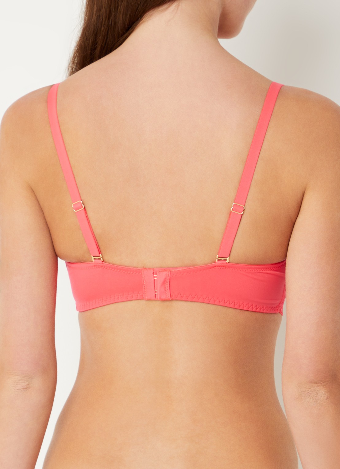 Sam Friday Polly push up bh met overlay van kant - achterkant 5 koraalrood