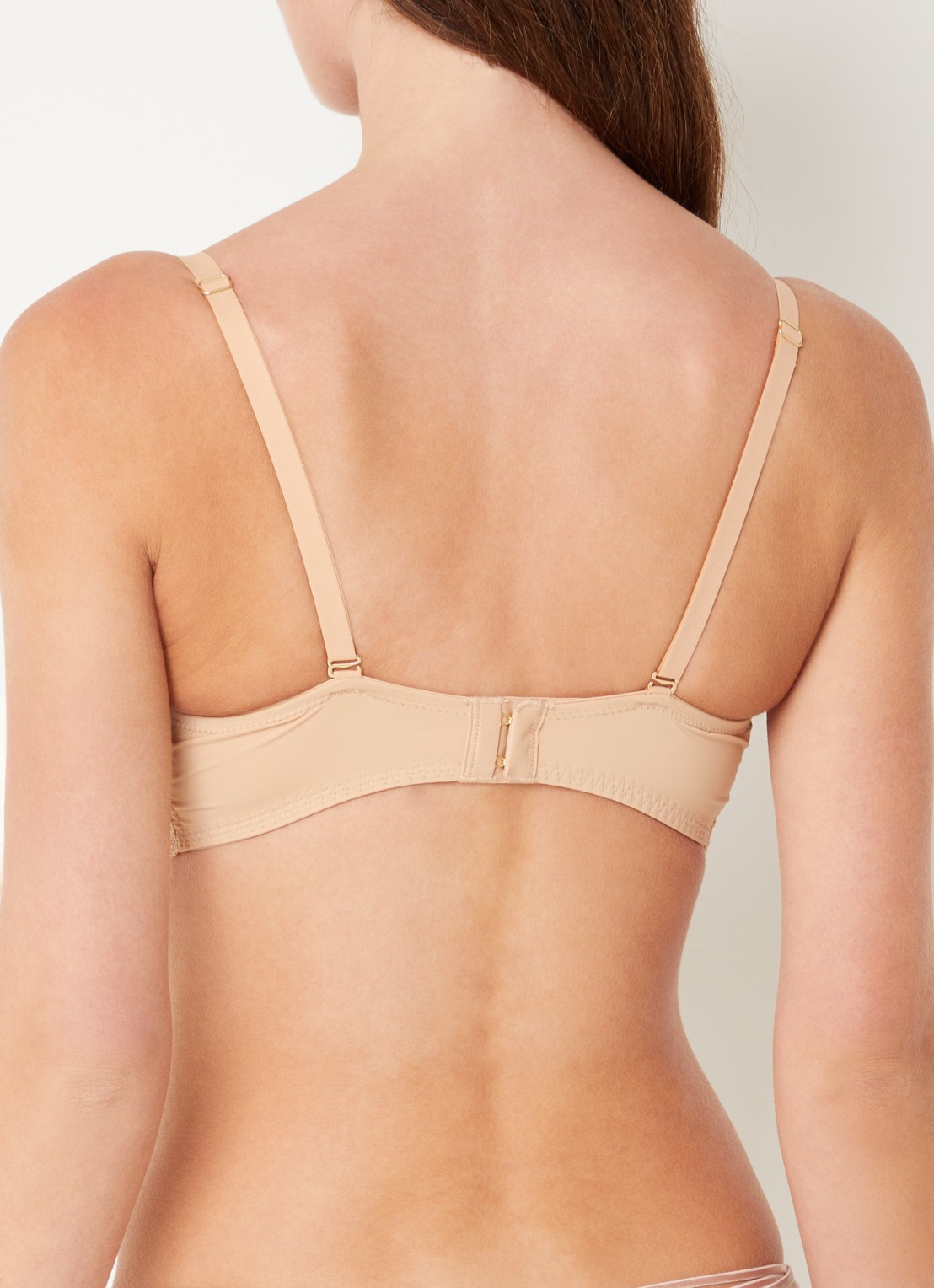 Sam Friday Polly push-up bh met overlay van kant - achterkant camel