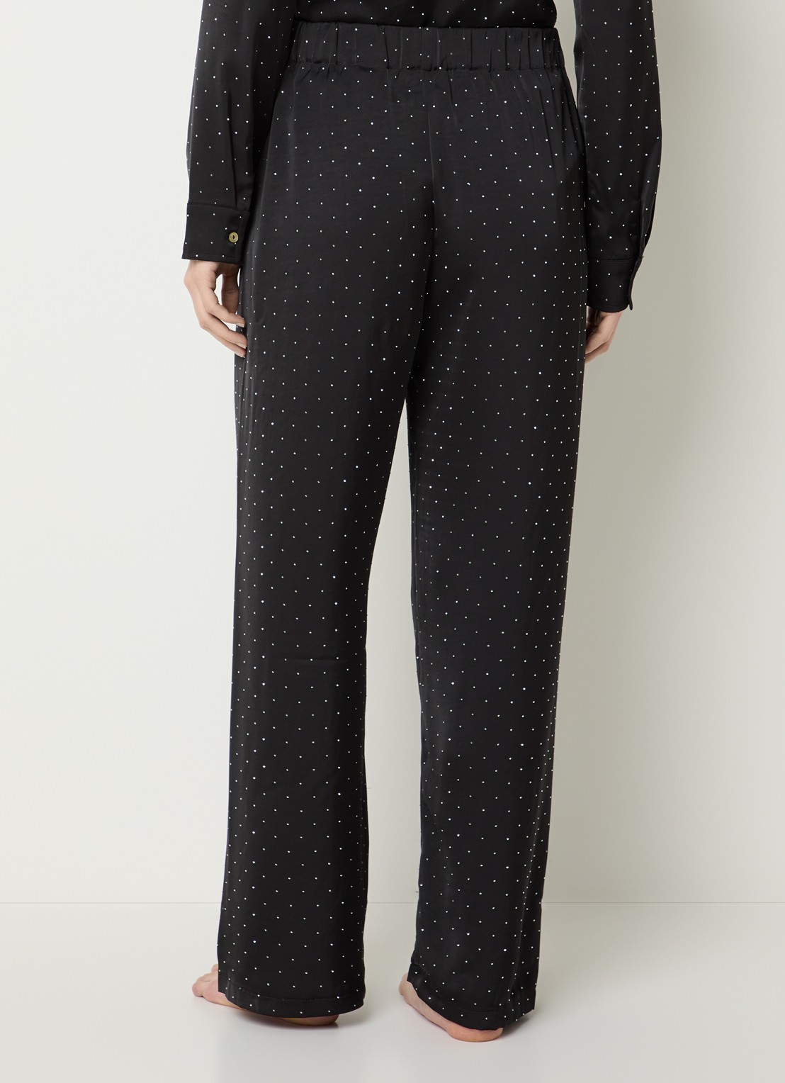 Sam Friday Pyjamabroek met strass - achterkant 4 zwart