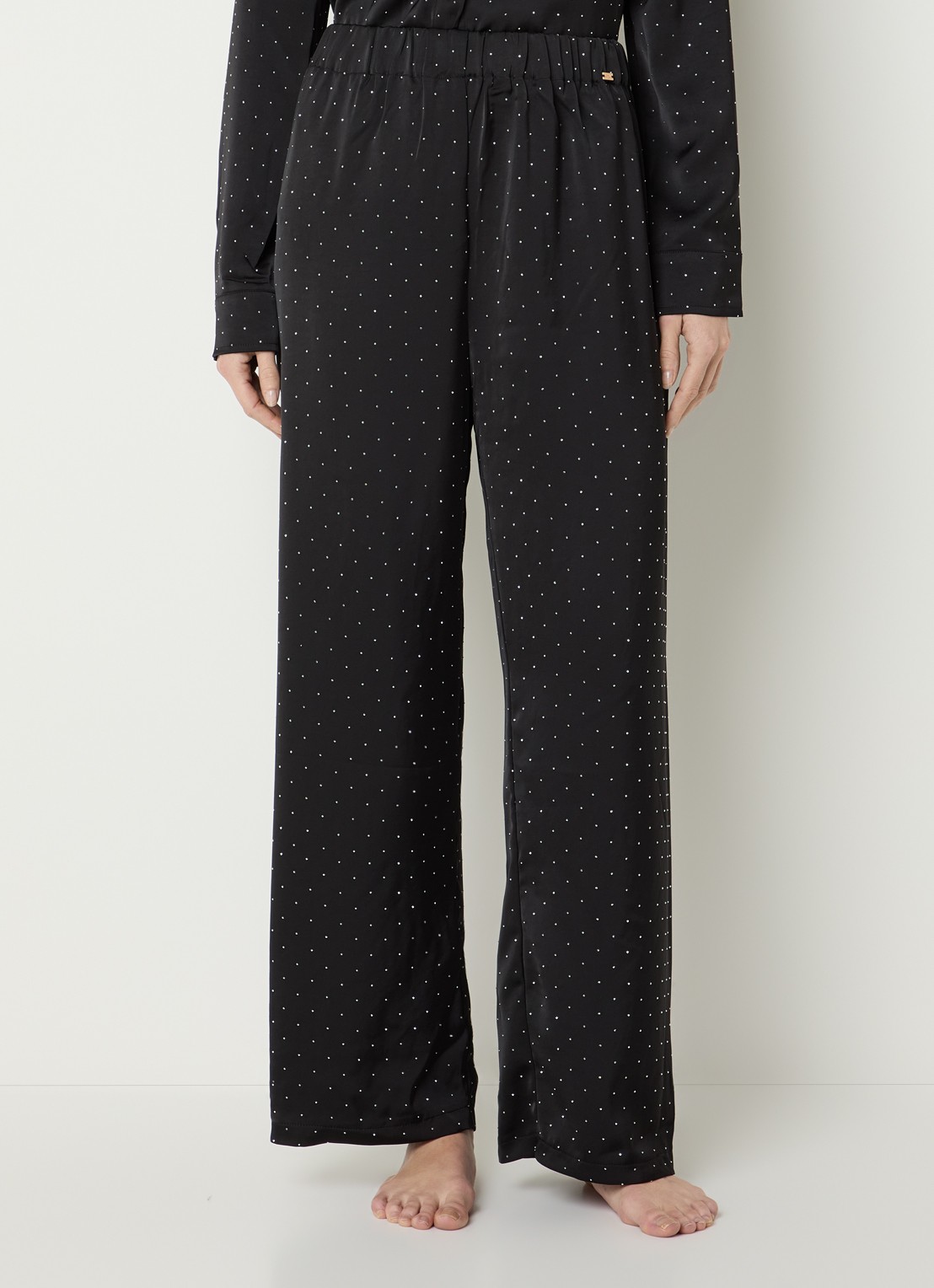 Sam Friday Pyjamabroek met strass - detail 3 zwart