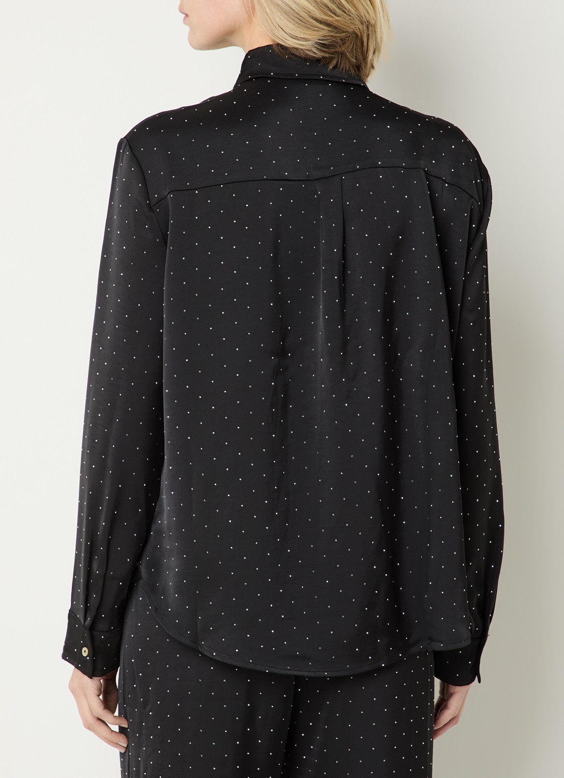 Sam Friday Pyjamatop met strass - achterkant 3 zwart