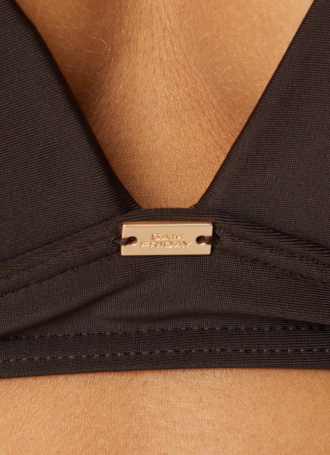 Sam Friday Sicily push-up triangel bikinitop  - detail 4 donkerbruin