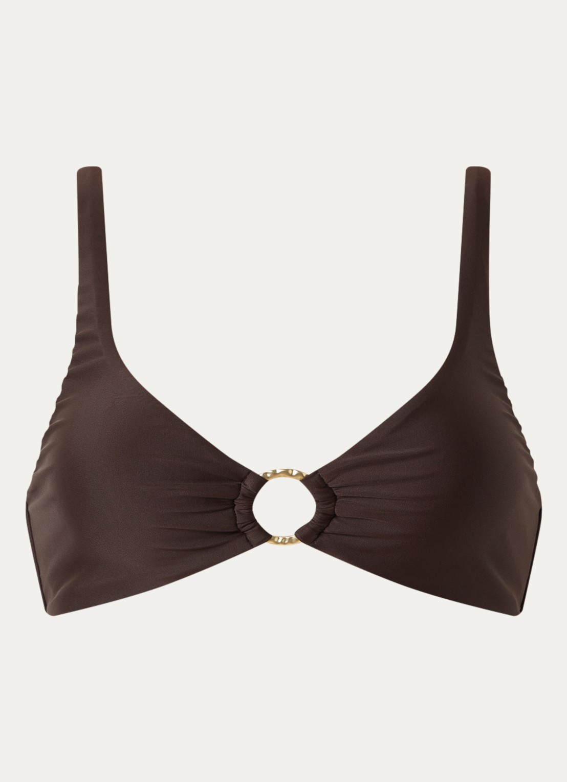 Sam Friday Swash bralette bikinitop met uitneembare vulling  - voorkant 4 donkerbruin