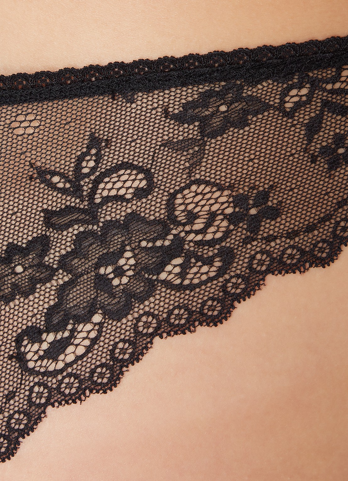 Sam Friday Vida tanga met kant - detail 3 zwart