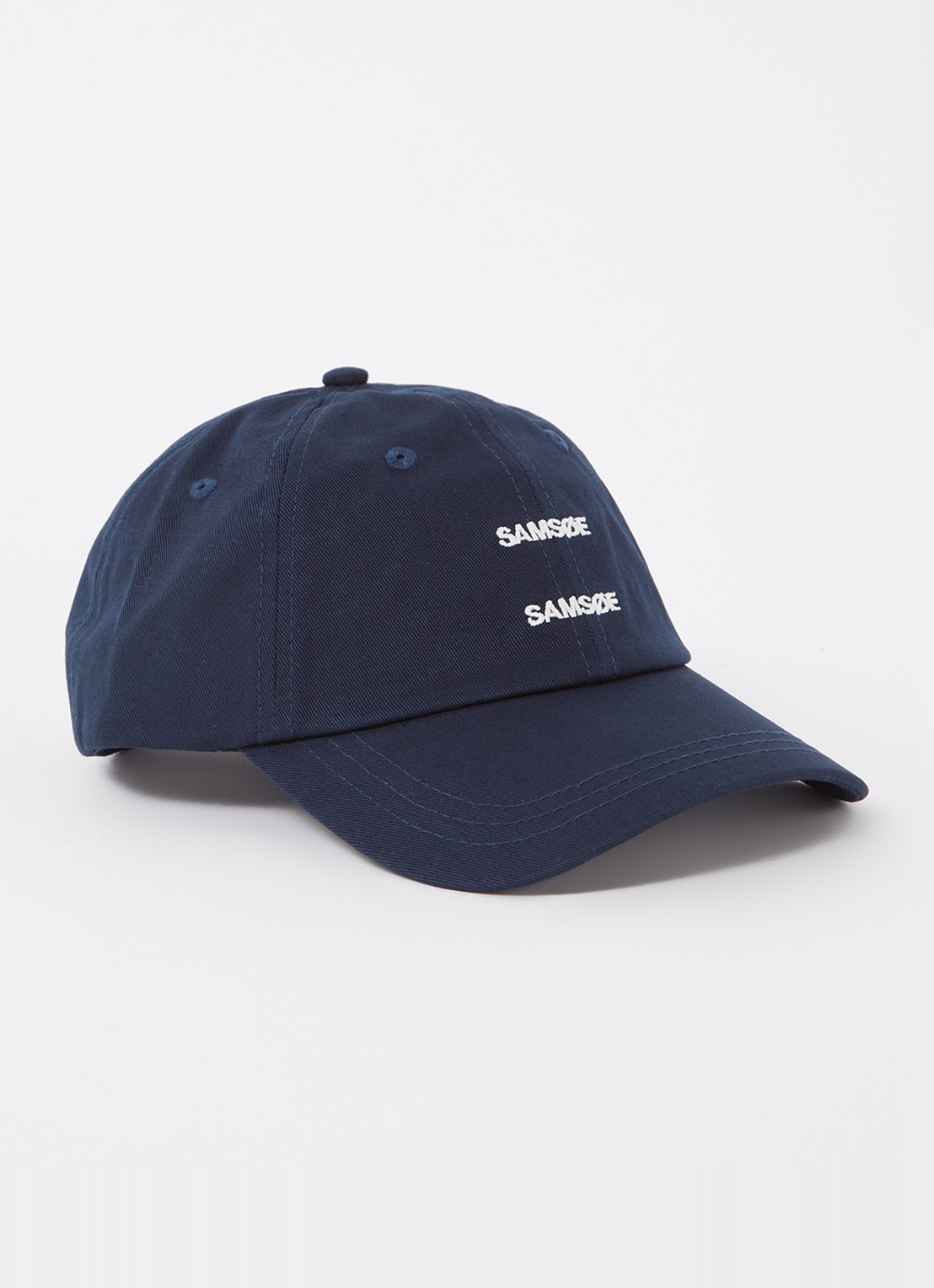 SAMSØE SAMSØE Addie pet met logoborduring - voorkant 2 donkerblauw