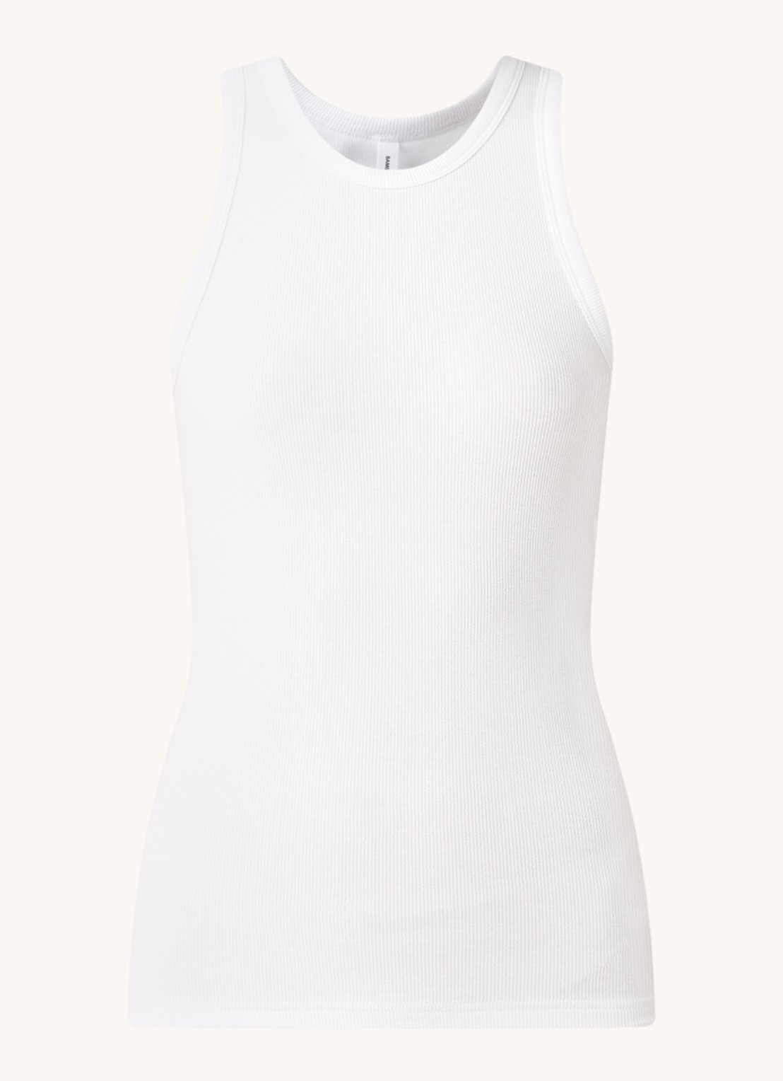 SAMSØE SAMSØE Alexo tanktop met ronde hals - voorkant wit