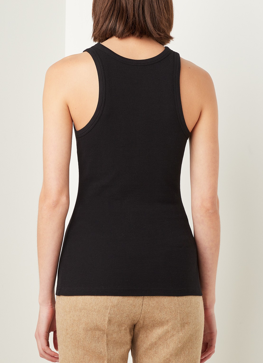 SAMSØE SAMSØE Alexo tanktop met ronde hals - achterkant 2 zwart