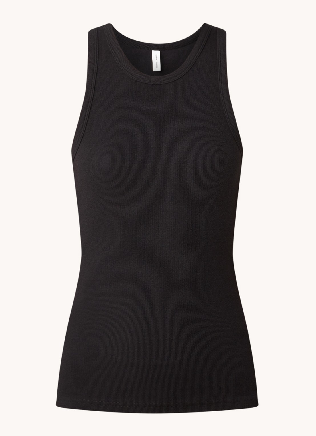 SAMSØE SAMSØE Alexo tanktop met ronde hals - voorkant 3 zwart