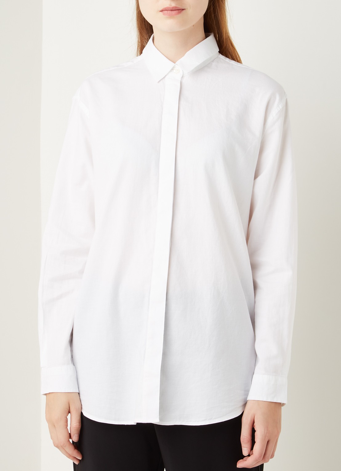SAMSØE SAMSØE Caico blouse van  katoen - detail 4 wit