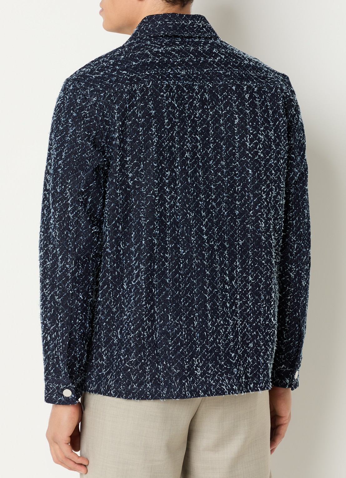 SAMSØE SAMSØE Castor overshirt van denim - achterkant indigo