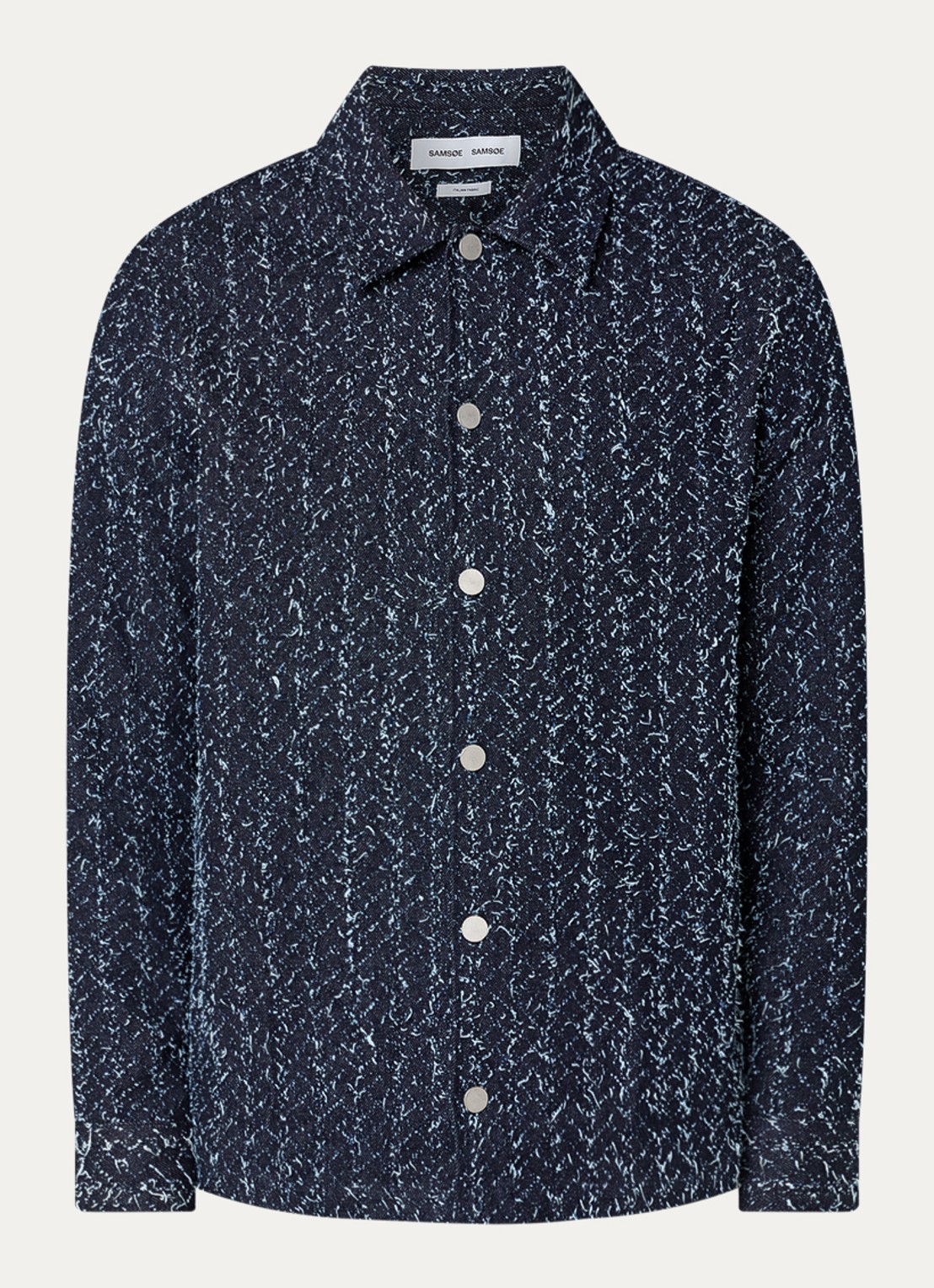 SAMSØE SAMSØE Castor overshirt van denim - voorkant 2 indigo