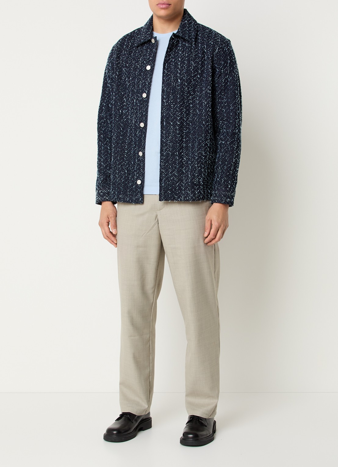SAMSØE SAMSØE Castor overshirt van denim - voorkant 3 indigo