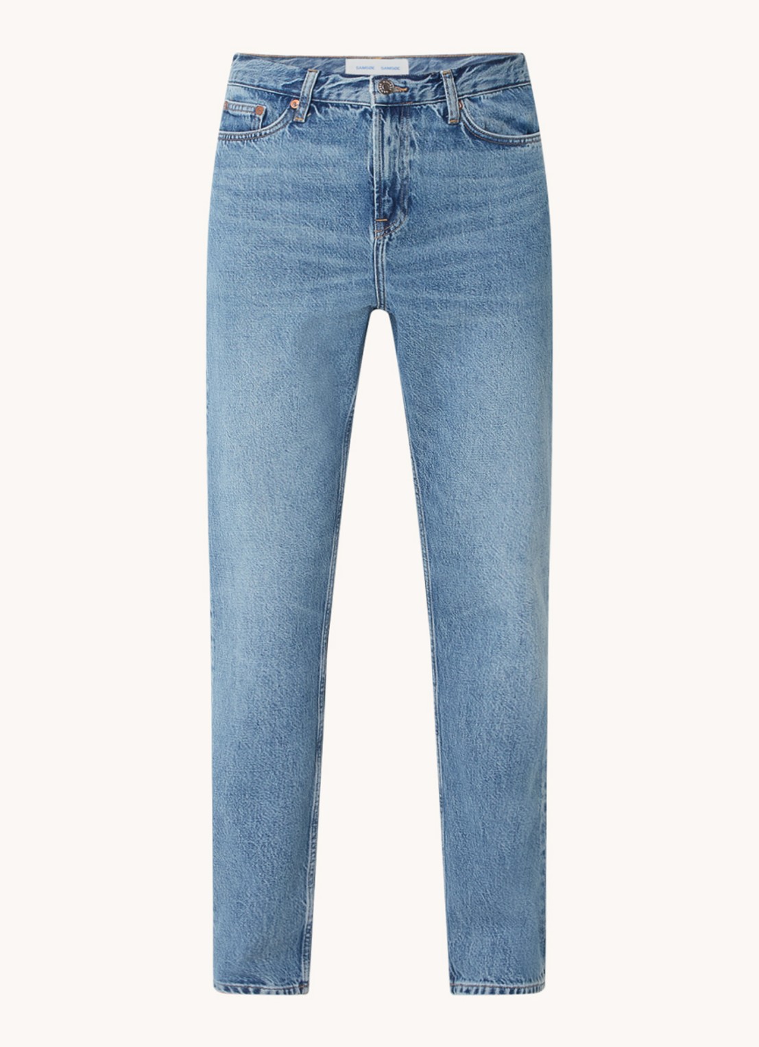 SAMSØE SAMSØE Cosmo straight leg jeans van  katoen met medium wassing - voorkant 4 indigo