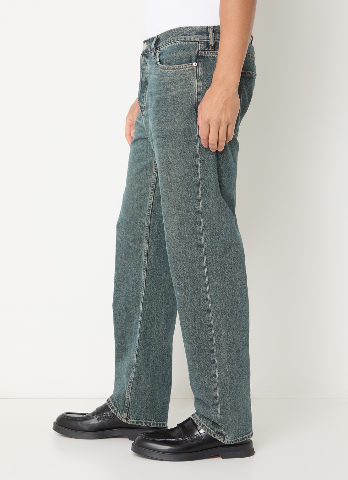 SAMSØE SAMSØE Eddie straight leg jeans met medium wassing - detail 2 indigo