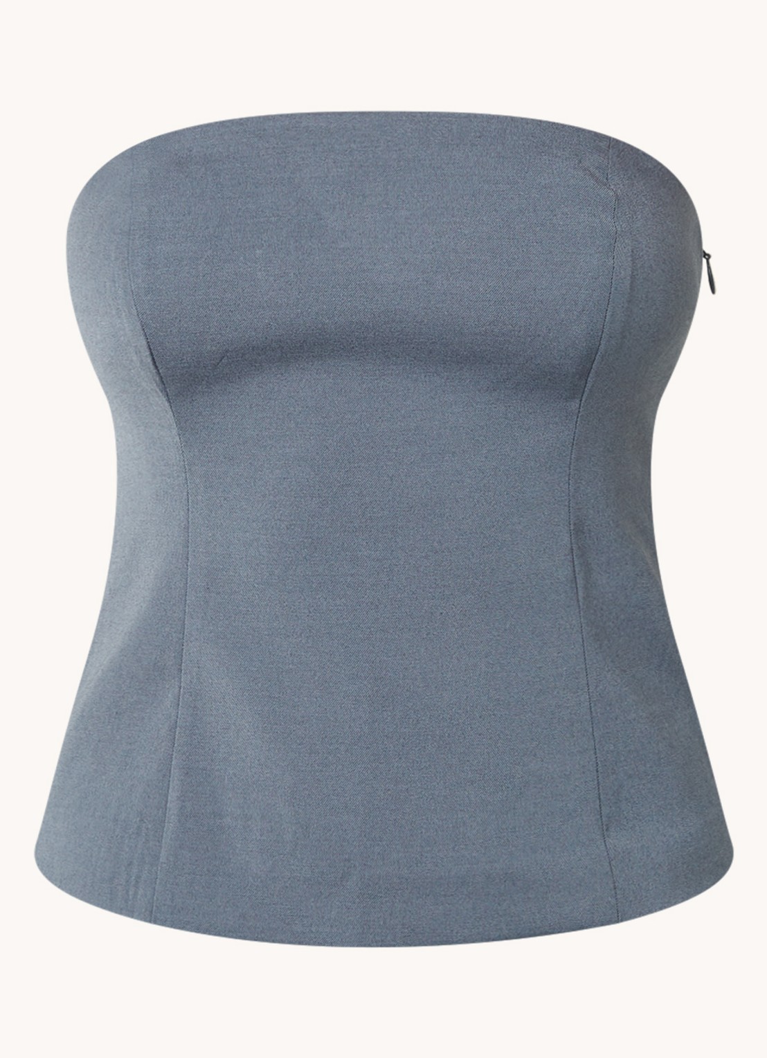 SAMSØE SAMSØE Elyn strapless top met smockwerk - voorkant 2 grijs