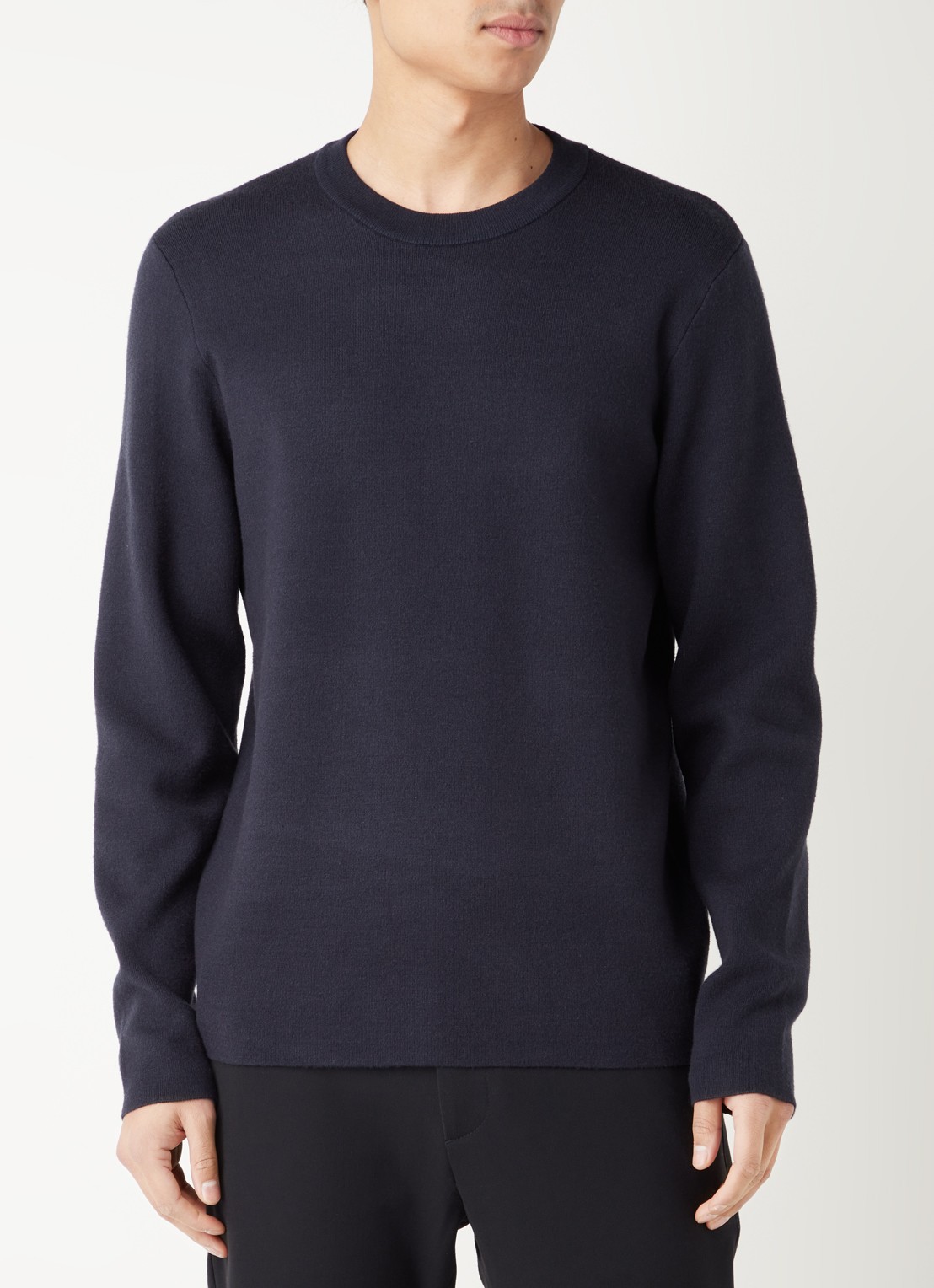 SAMSØE SAMSØE Gunan fijngebreide pullover met stretch  - detail 3 donkerblauw