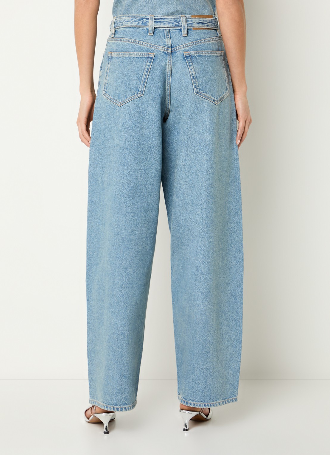 SAMSØE SAMSØE Harper high waist loose fit jeans met ceintuur - achterkant 5 indigo