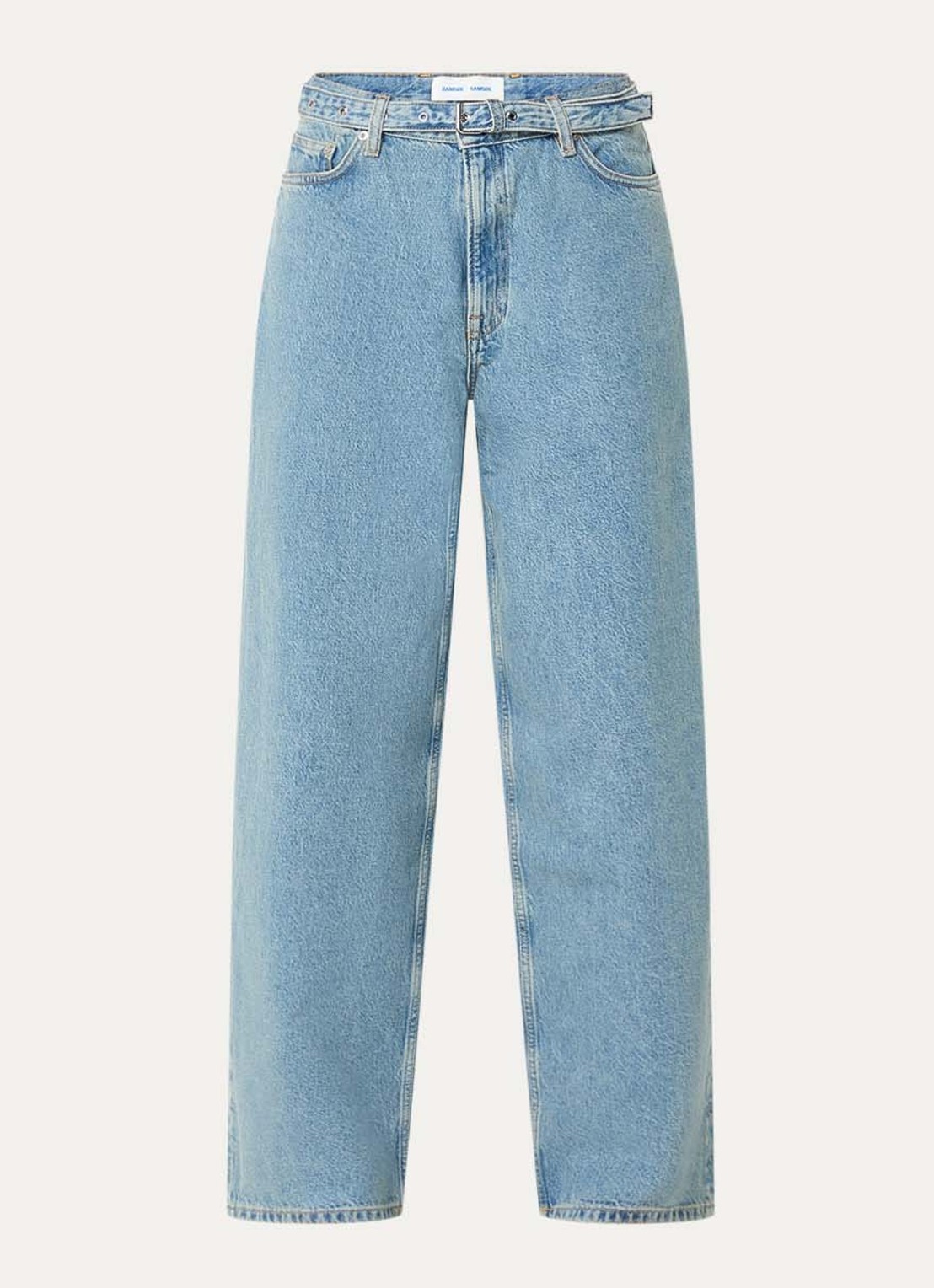 SAMSØE SAMSØE Harper high waist loose fit jeans met ceintuur - voorkant 3 indigo
