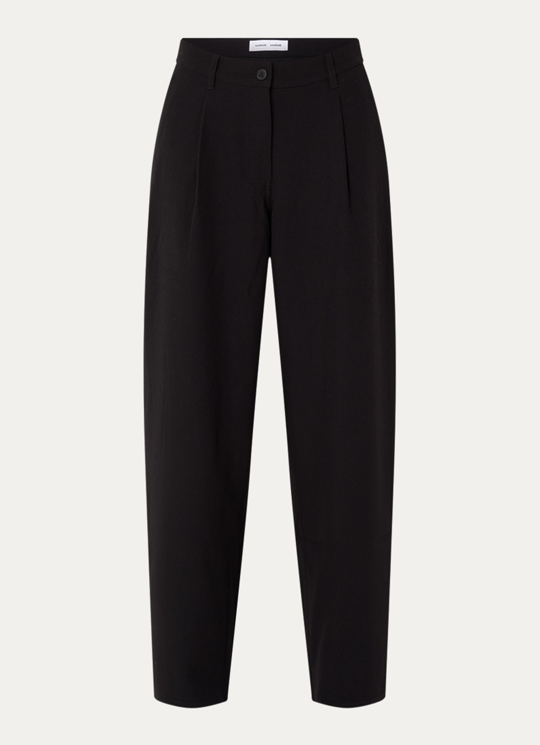SAMSØE SAMSØE Harper high waist wide fit pantalon met steekzakken - voorkant 3 zwart