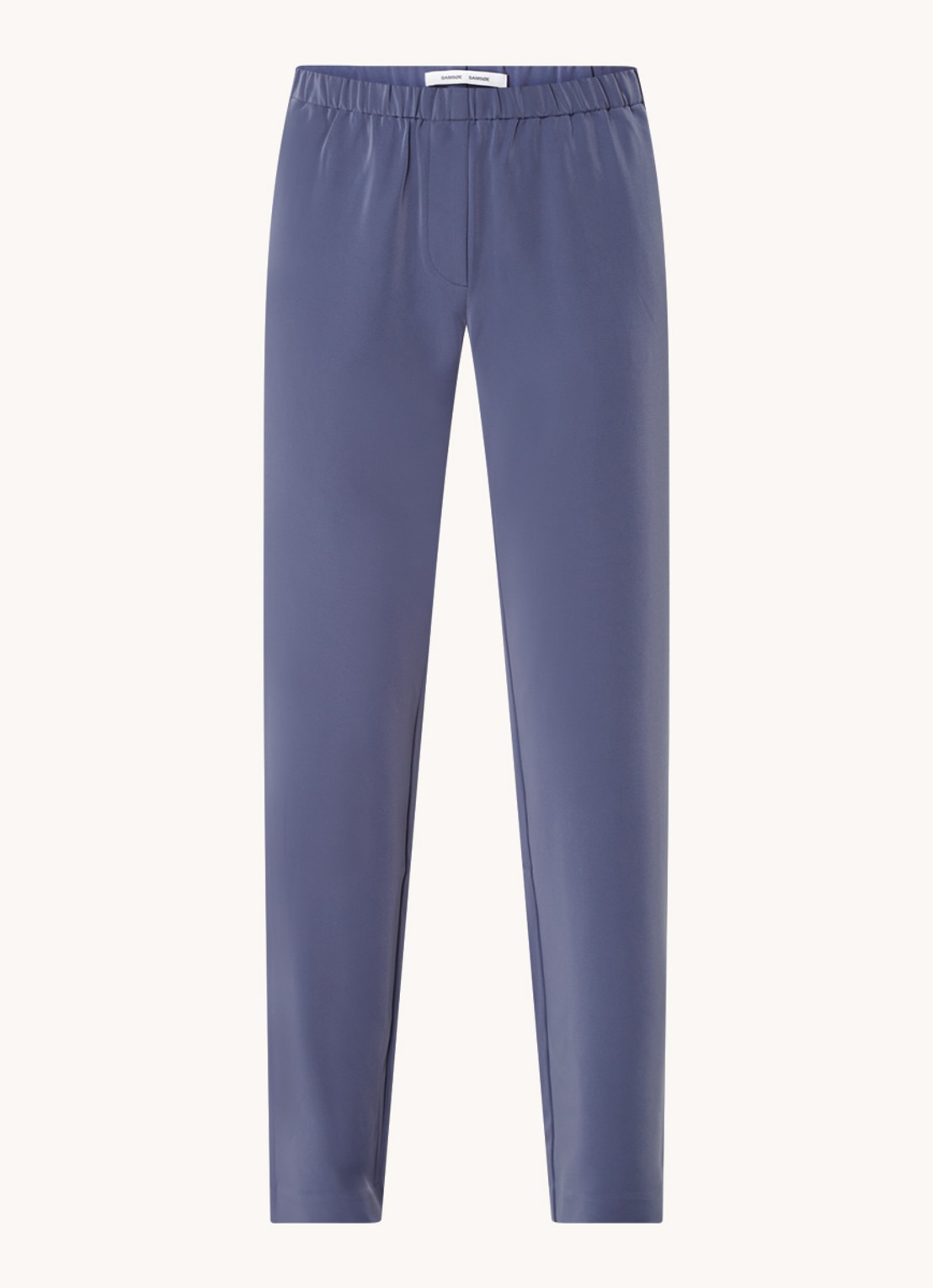 SAMSØE SAMSØE Hoys high waist straight fit trackpants met steekzakken - voorkant blauw