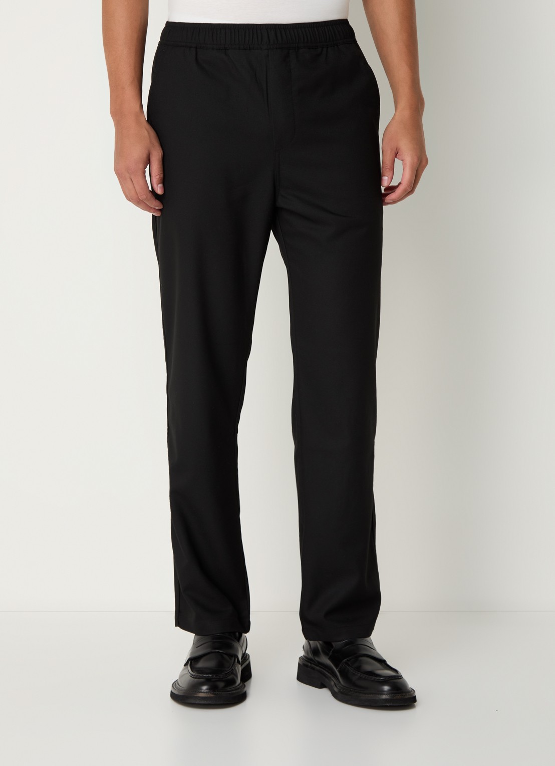 SAMSØE SAMSØE Jabari slim fit pantalon met steekzakken - detail 4 zwart