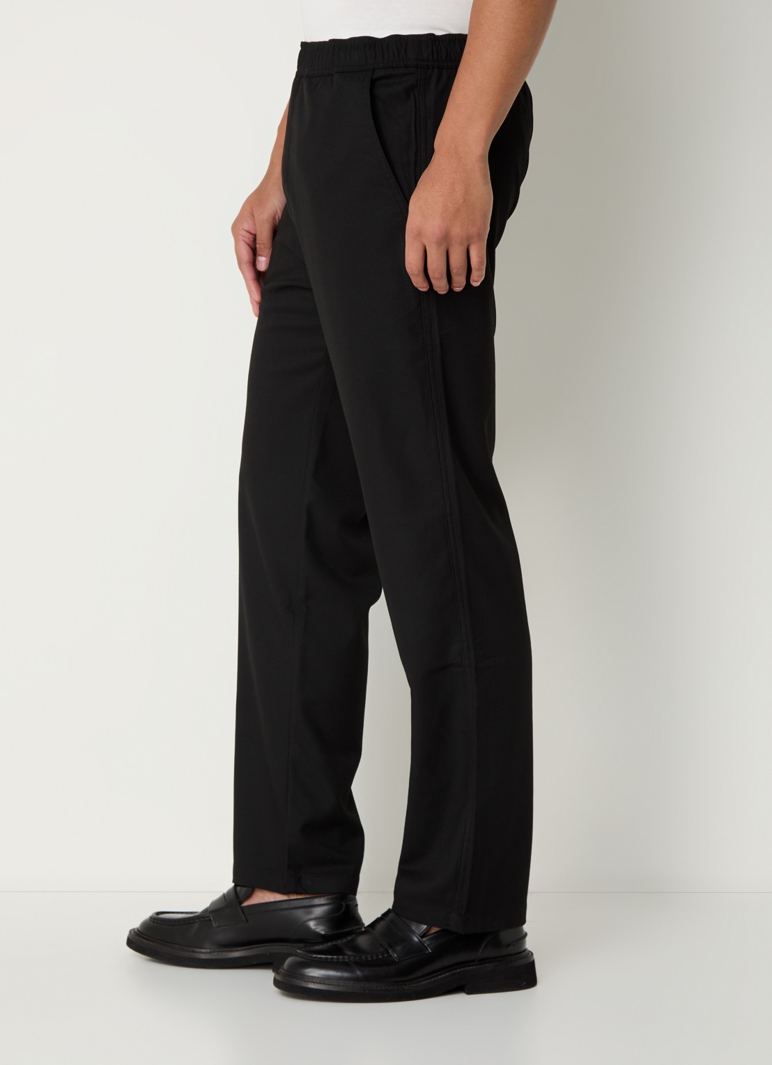 SAMSØE SAMSØE Jabari slim fit pantalon met steekzakken - detail 5 zwart
