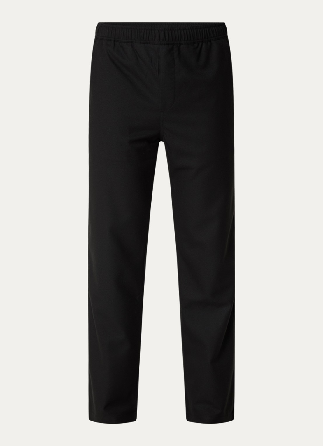SAMSØE SAMSØE Jabari slim fit pantalon met steekzakken - voorkant zwart