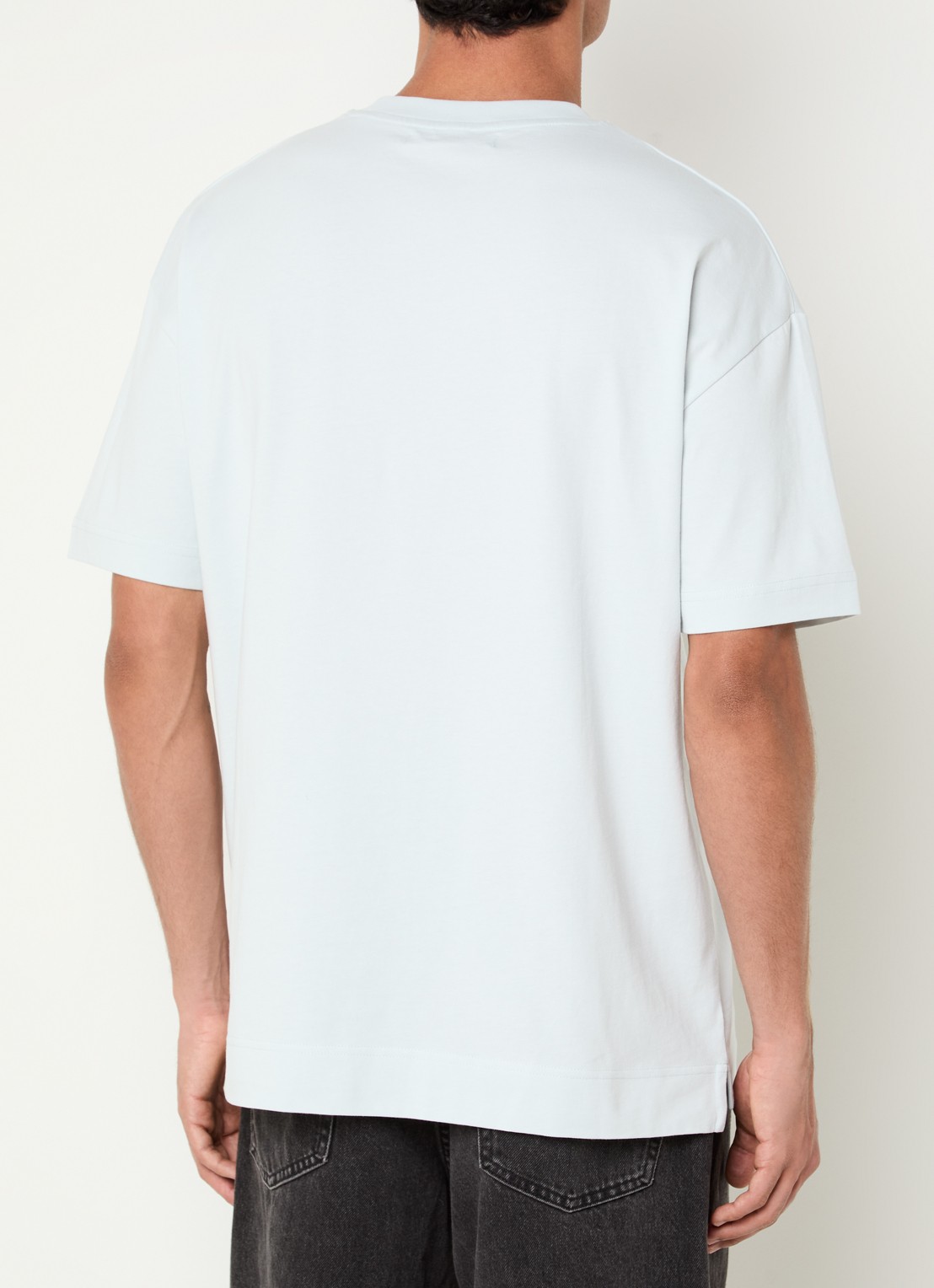 SAMSØE SAMSØE Joel T-shirt met logo - achterkant 4 lichtbruin