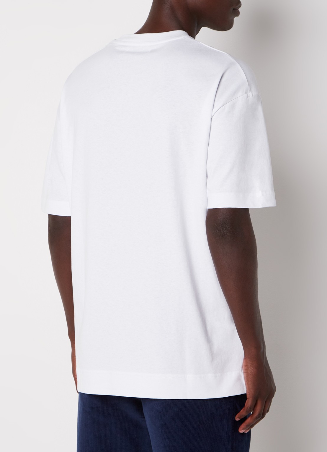 SAMSØE SAMSØE Joel T-shirt van  katoen met logo - achterkant 2 wit