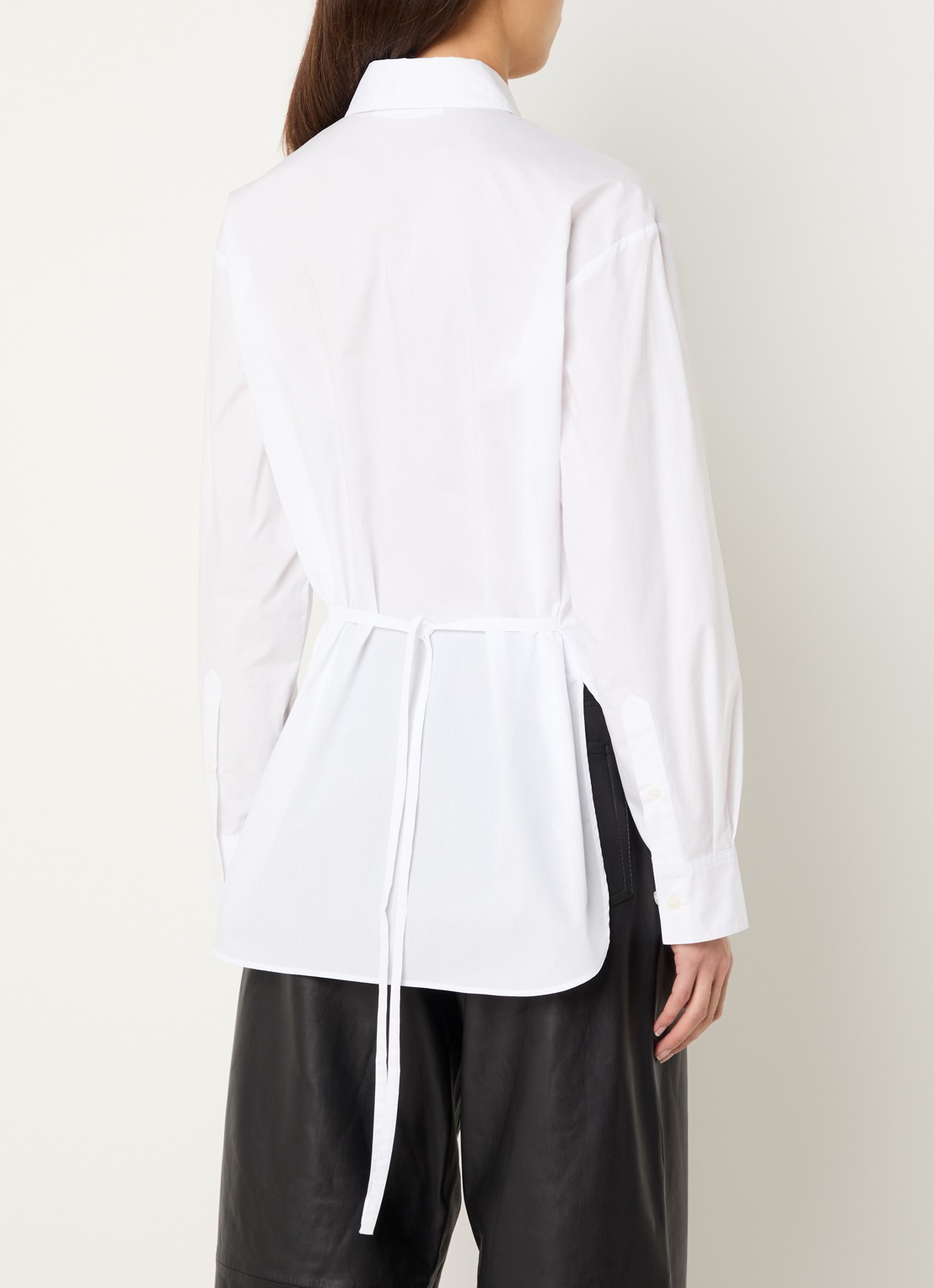 SAMSØE SAMSØE Moon blouse met kraag - achterkant wit
