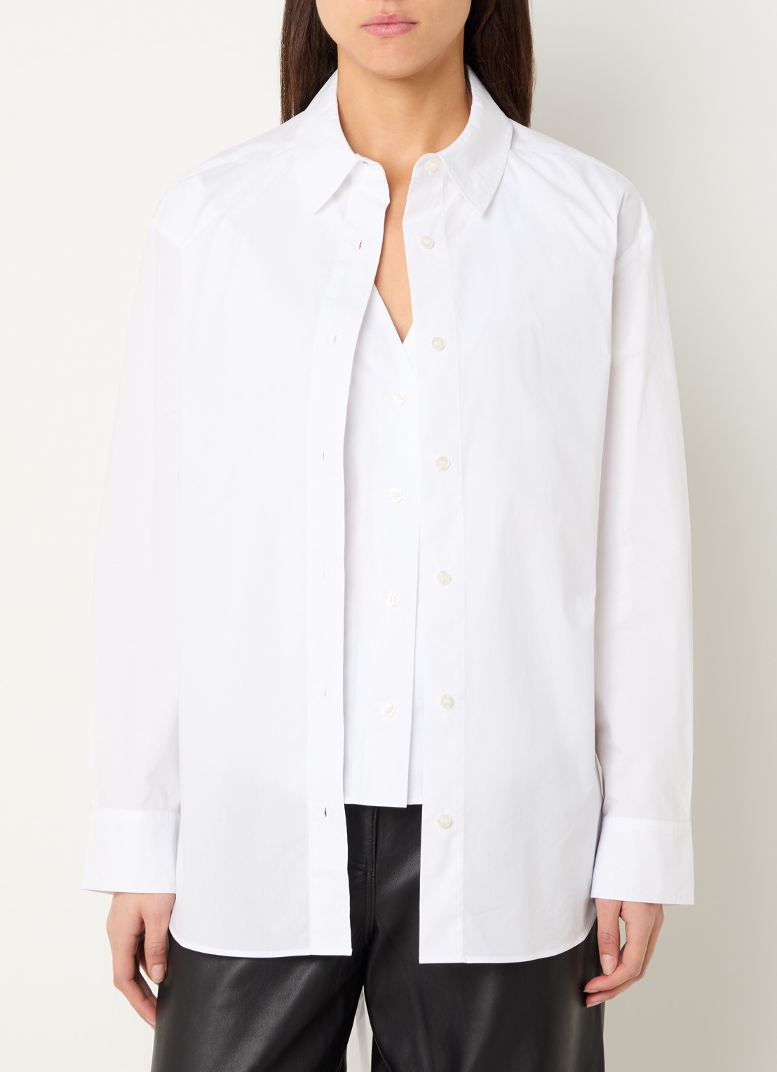 SAMSØE SAMSØE Moon blouse met kraag - detail 2 wit