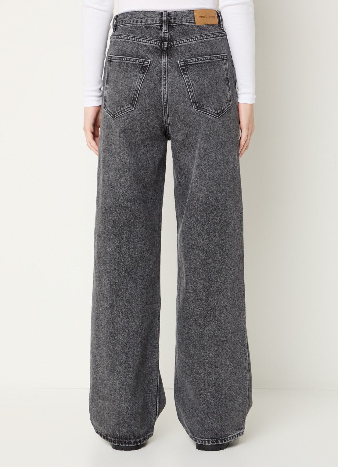 SAMSØE SAMSØE Rebecca loose fit jeans met gekleurde wassing - achterkant 3 antraciet