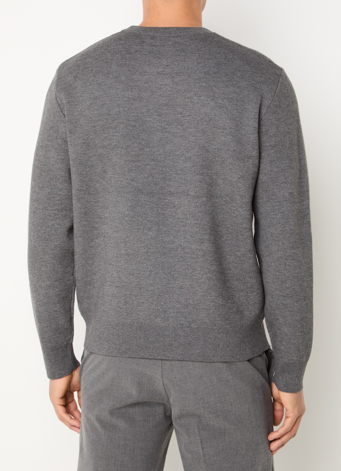 SAMSØE SAMSØE Rico fijngebreide pullover - achterkant grijs