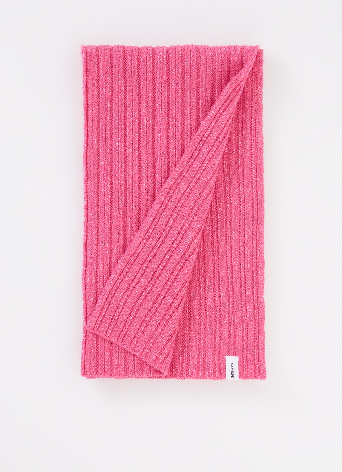 SAMSØE SAMSØE Rossi sjaal in wolblend 180 x 25  - voorkant roze
