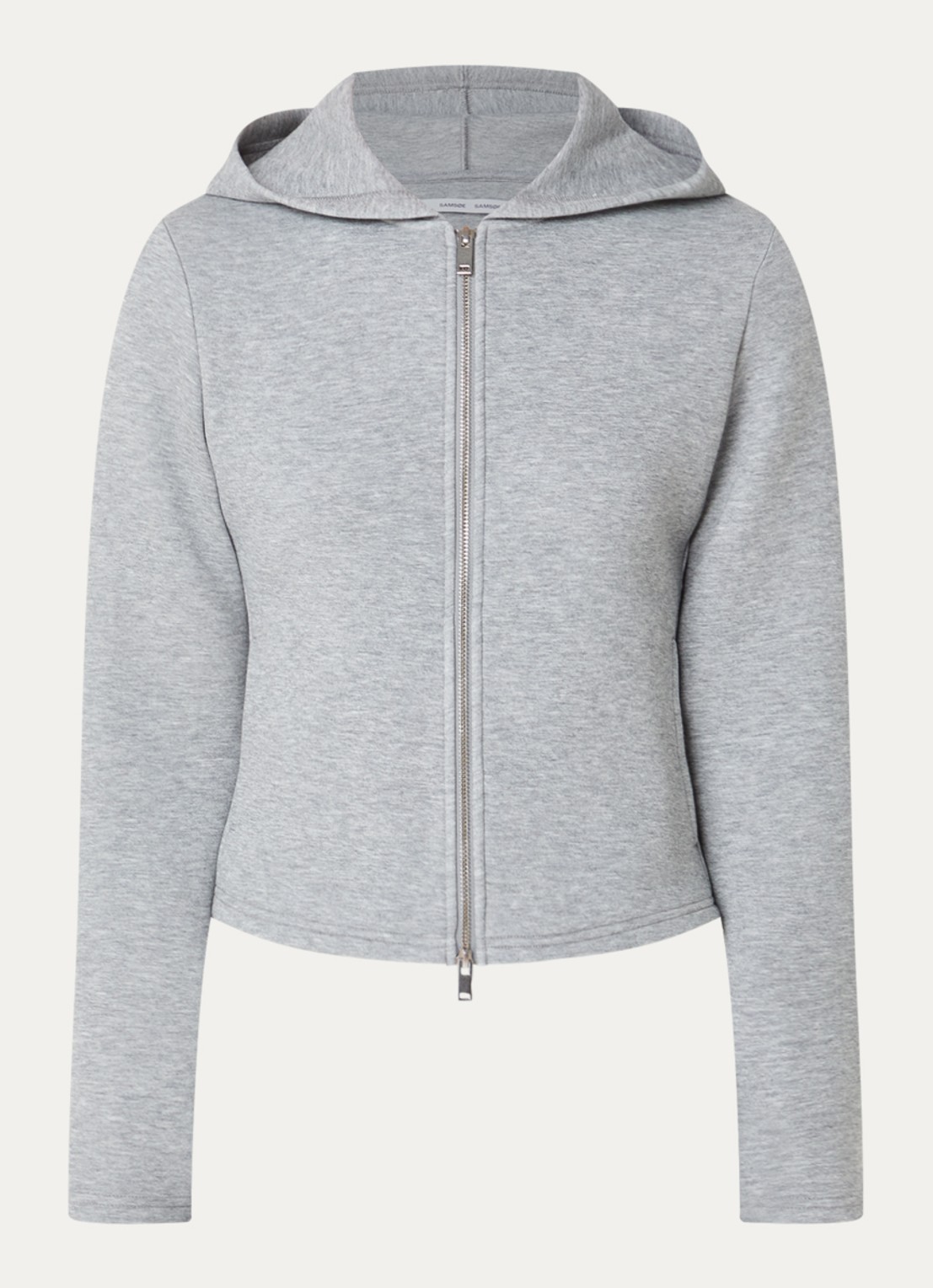 SAMSØE SAMSØE Saalice sweatvest met steekzakken - voorkant 2 grijsmele